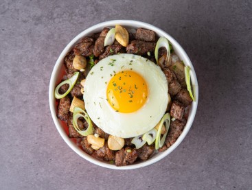 큐브스테이크 컵밥